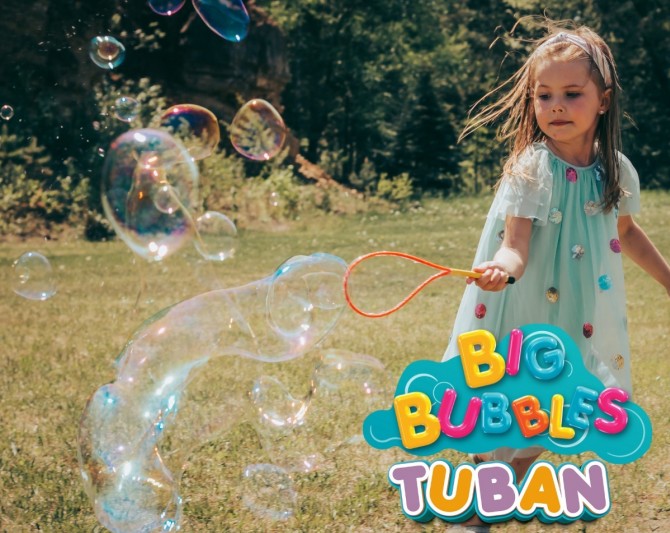 Obręcz do robienia baniek mydlanych Tuban dla dzieci z płynem